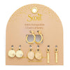 Rose Quartz/Love/Gold Interchangeable Charm Earrings