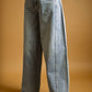 Vintage Wash Wide Leg Paneled Jeans