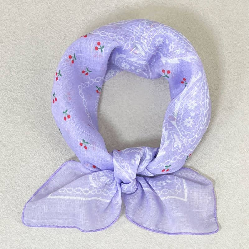 Floral Bandana Head Wrap Square Scarf