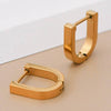 18K Gold Plated Waterproof Stainless Steel Hoop Earrings