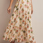 Floral Tiered Cotton Maxi Skirt