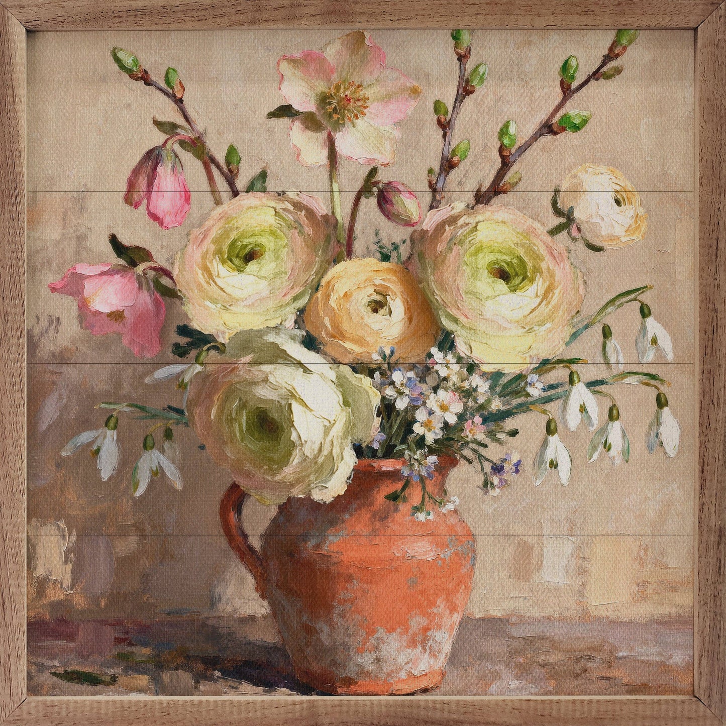 Floral Bouquet Framed Art 12x12