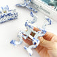 Light Blue Textured Claw Clip