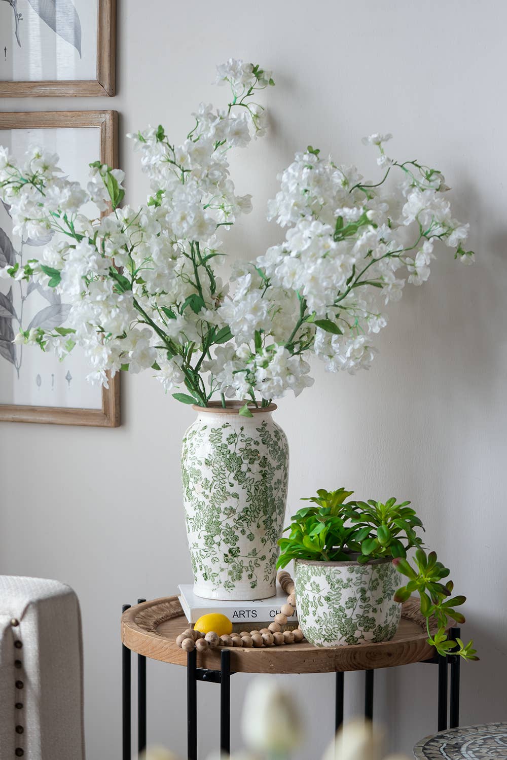 Verdant Whisper Ceramic Vase