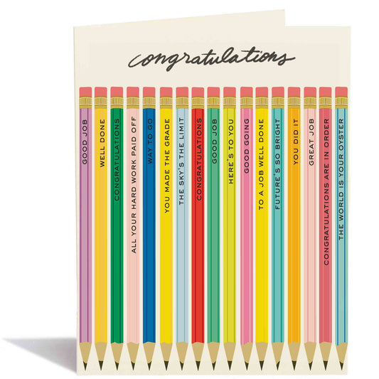 Colorful Pencils Congratulations Graduate Card