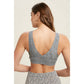 Scalloped Mountain Blue Lace V-Neck Padded Bralette
