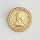 Vintage Medallion Coin Brooch Pin