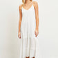 Off White Button Back Detail Cami Dress
