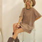 Stripe Knit Pullover Big Top Dress