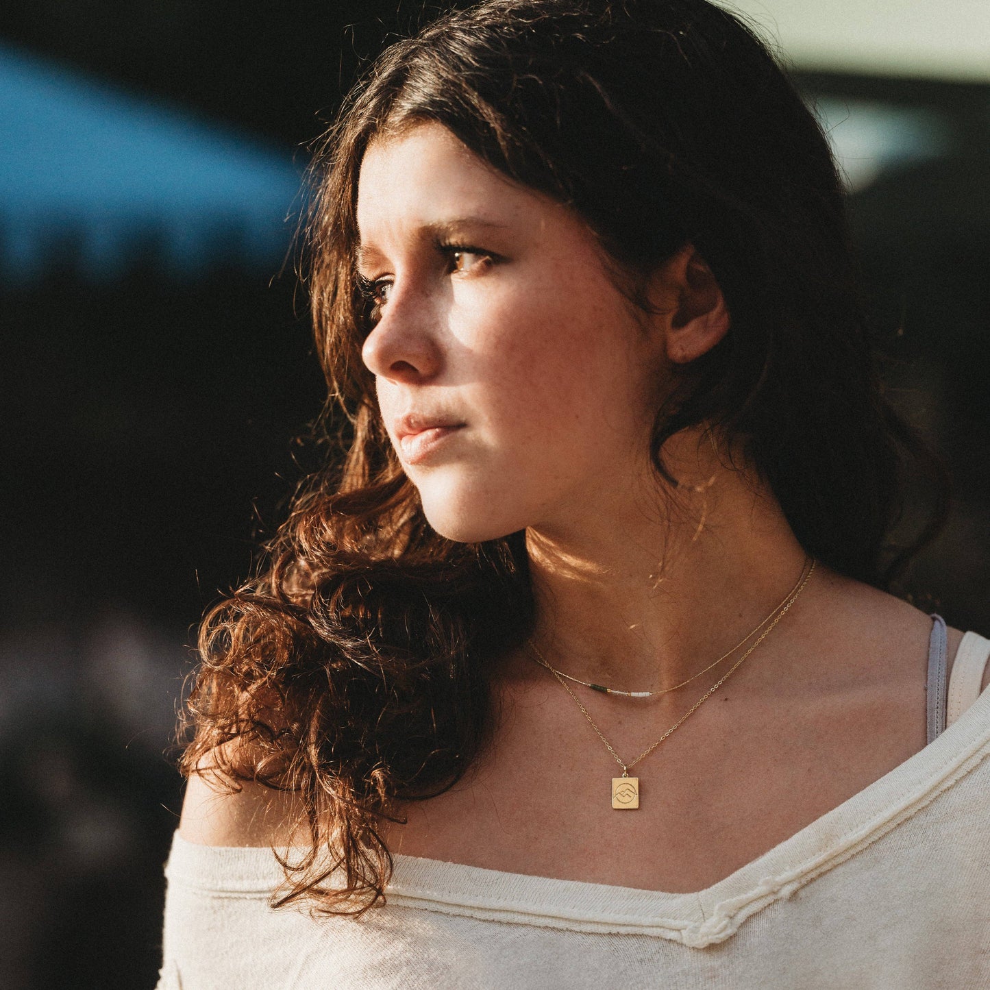 "Climb" Gold Mountain Necklace Set