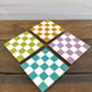 Checkered Coasters Colored with Stand