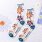 Bright Floral Rufia Mesh Socks
