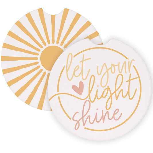 Light Shine Sun - Car Coasters