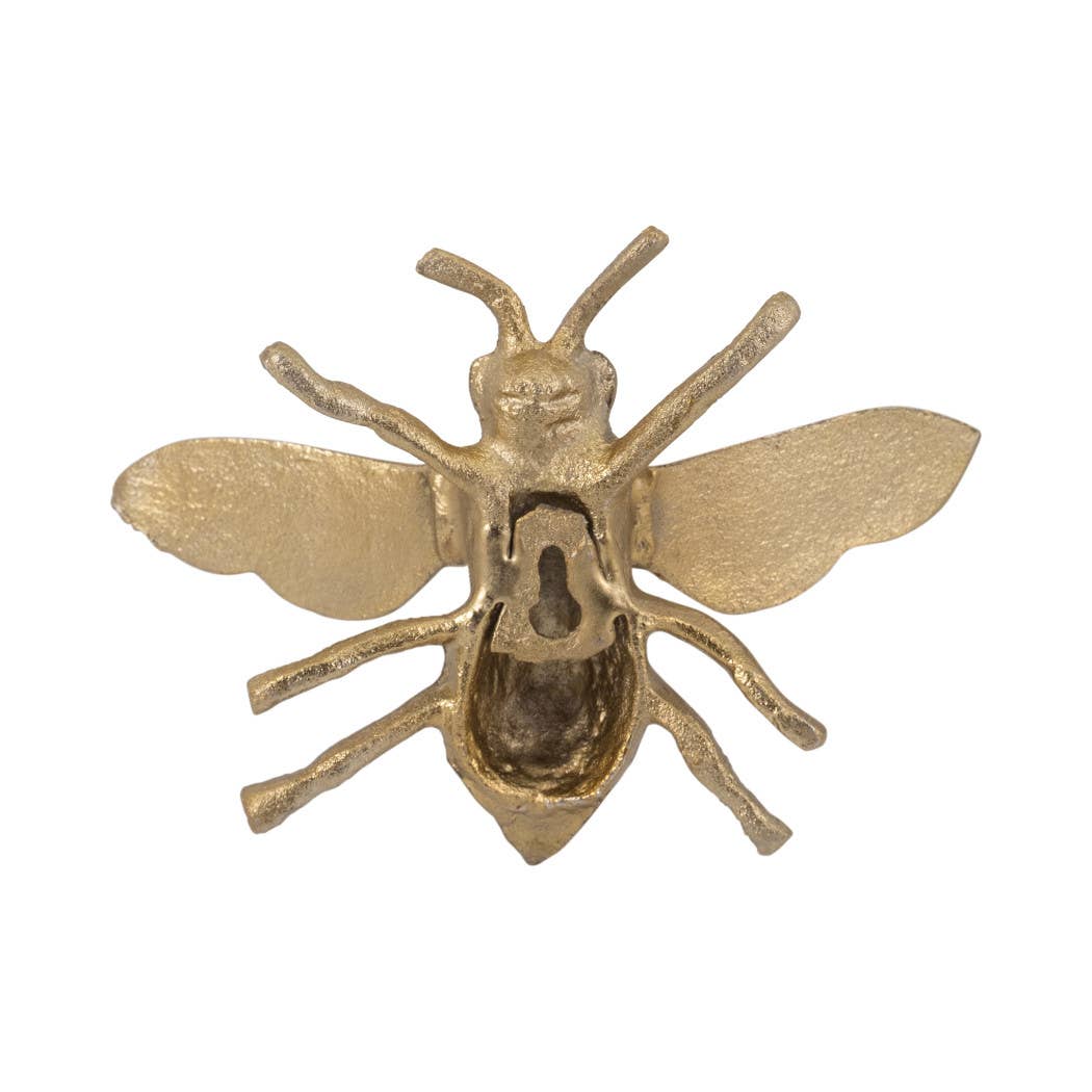 Gold Metal Decorative Solid Busy Bee Figurine (8 in.)