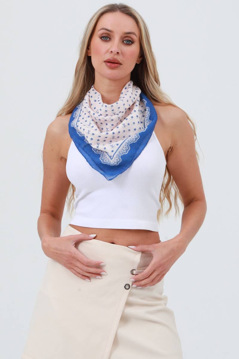 Printed Square Scarf 27.5" x 27.5"