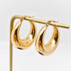Geometric Gold-Plated Huggies