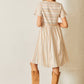 Ivory Stripe Button Up Dress