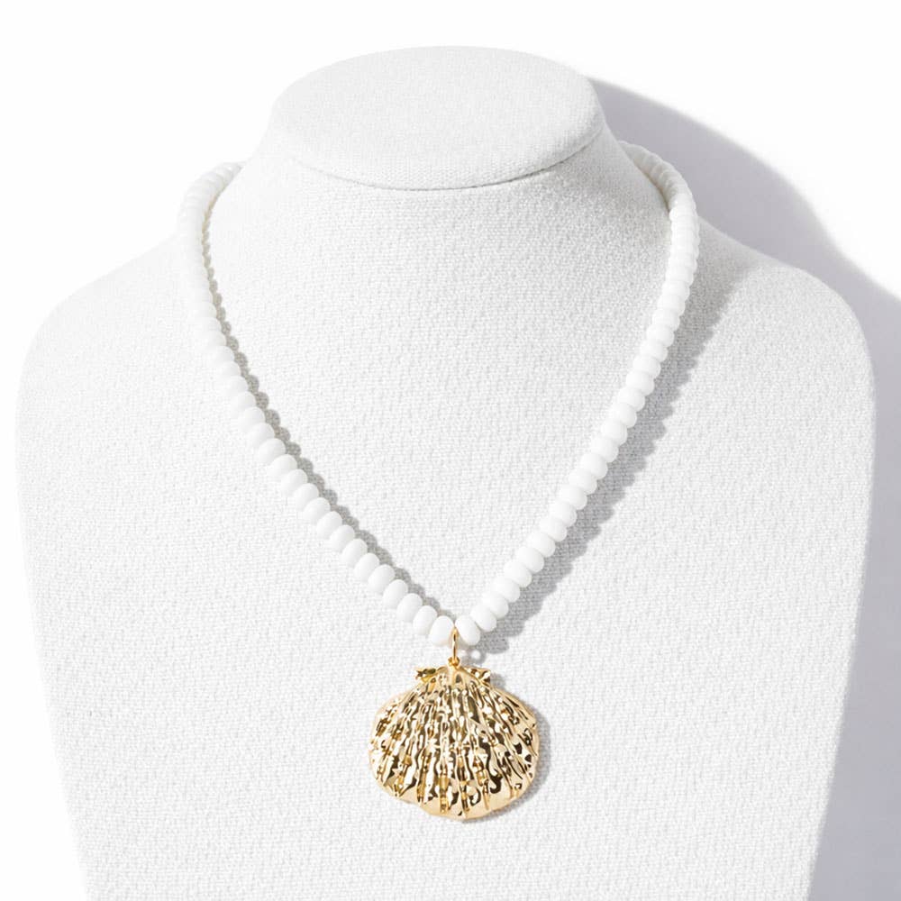 Gold Shell Pendant Necklace