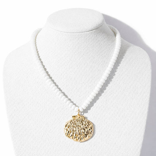 Gold Shell Pendant Necklace