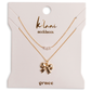 "Grace" Gold Bow with Pearl Accent Necklace Set