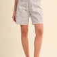 Light Denim Floral Bermuda Shorts