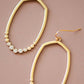 Gold Plated Metal Drop Earrings
