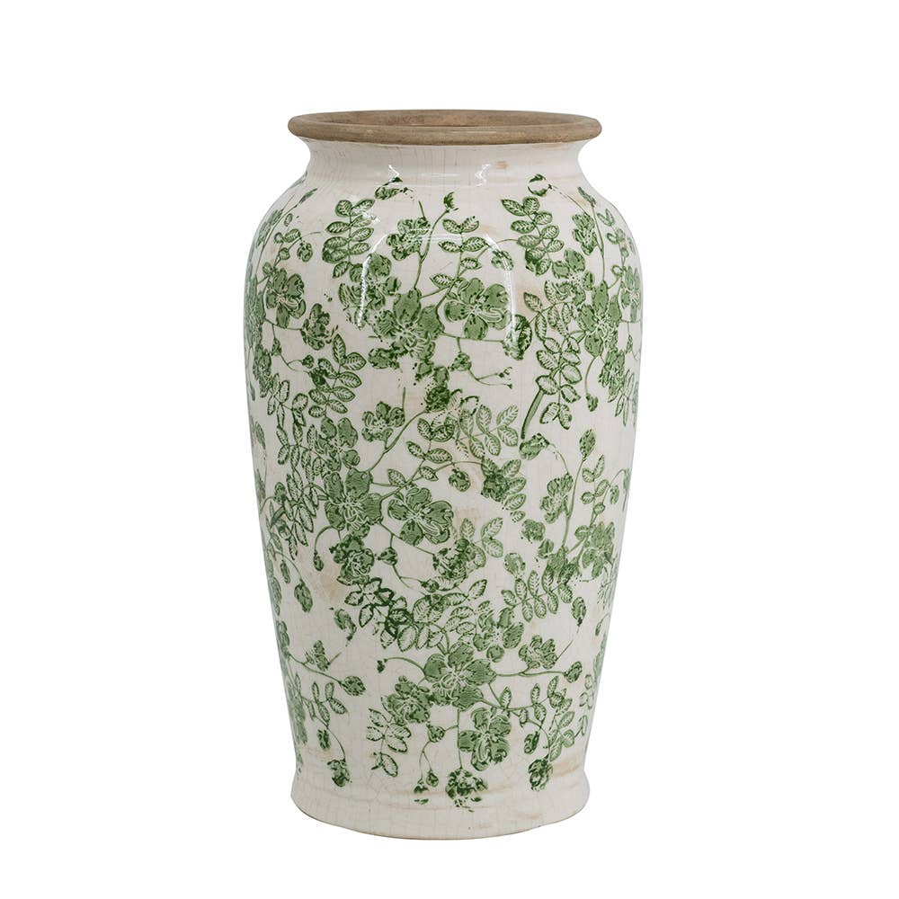 Verdant Whisper Ceramic Vase
