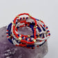 Patriotic Star Beaded Stretch Bracelet Set (14)