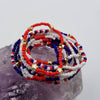 Patriotic Star Beaded Stretch Bracelet Set (14)