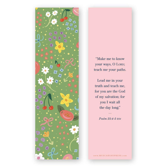 Know Your Ways Bible Verse Bookmark