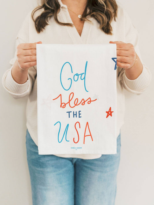 God Bless The USA Dish Towel