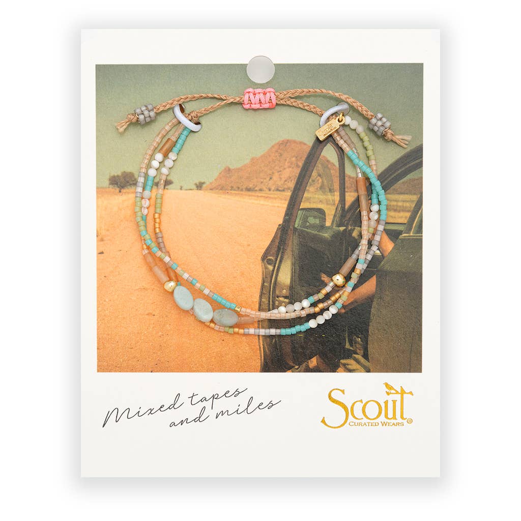 Courage/Amazonite/Gold Bracelet