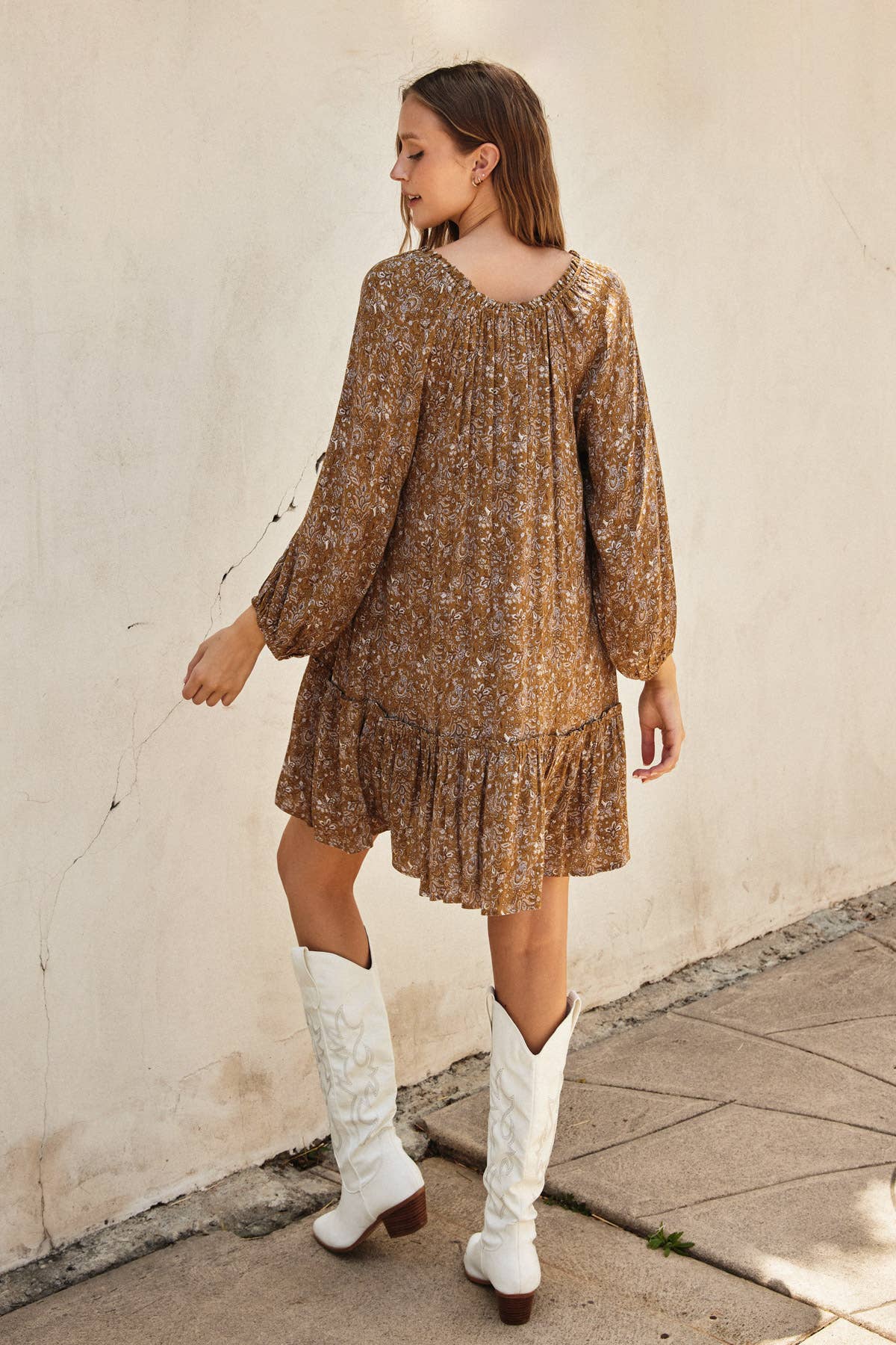 Day Dreams Paisley Print Swing Dress