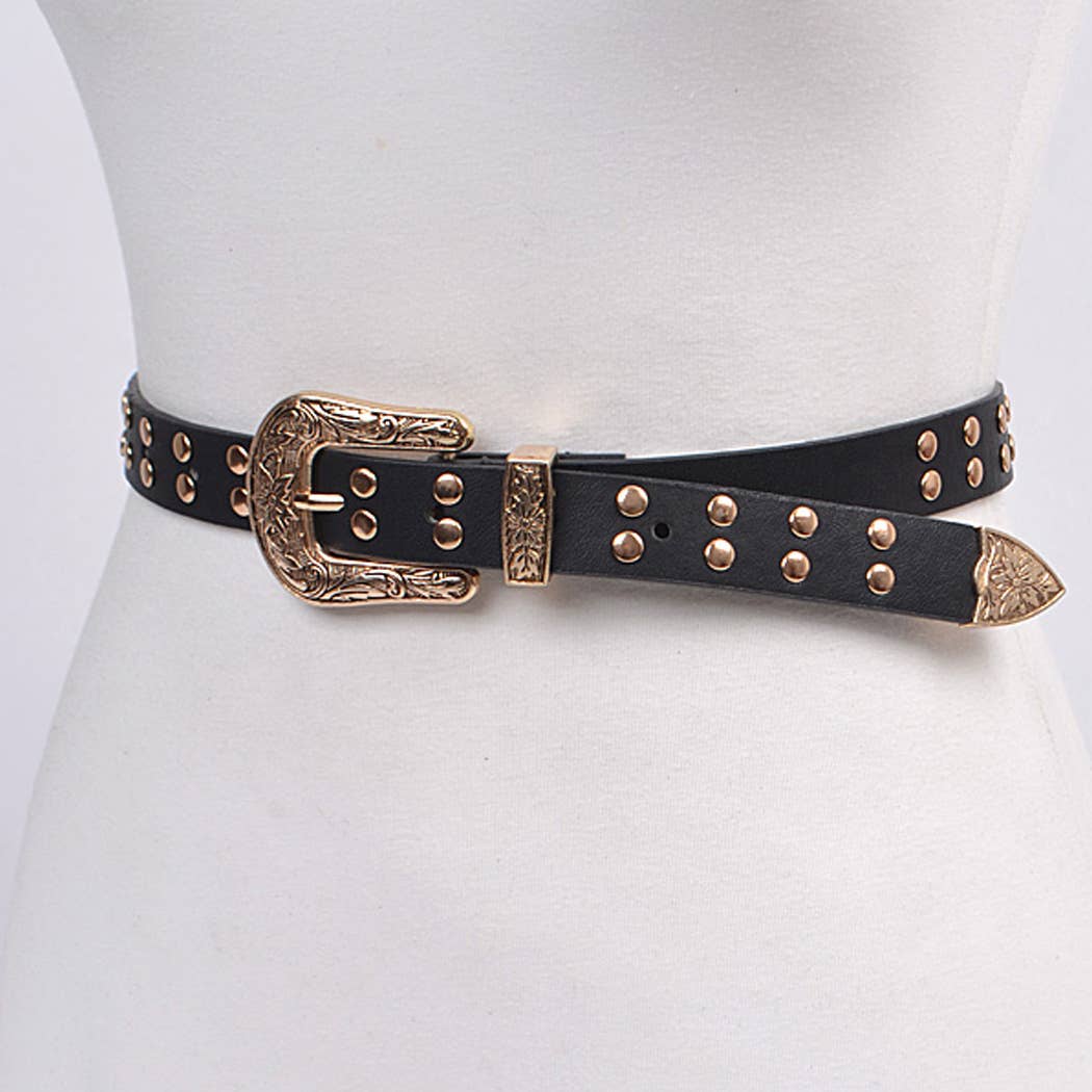 Antique Black & Gold Style Belt