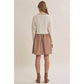 Mocha Layered Twofer Stripe Mini Dress