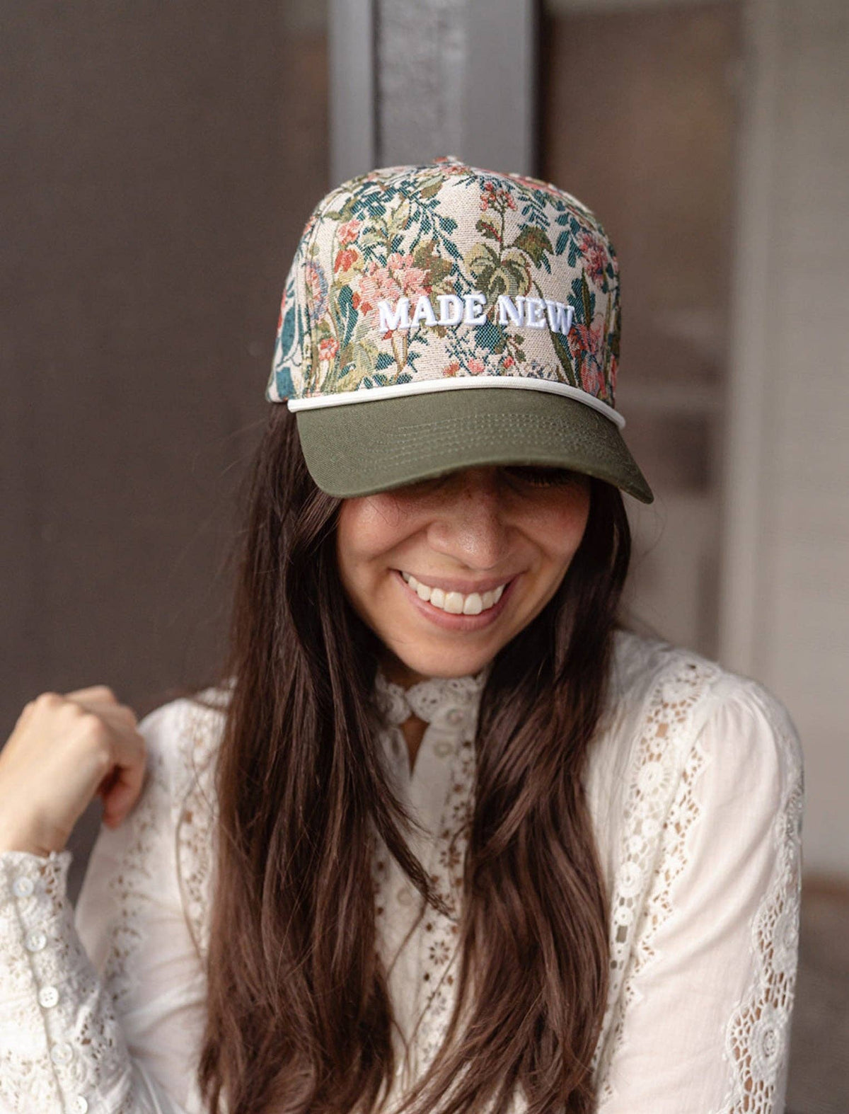 Made New Floral Embroidered Snapback Cap