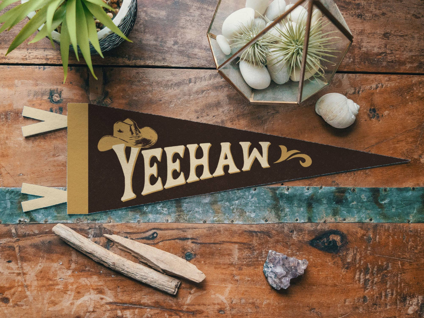 Yeehaw Felt Mini Pennant