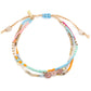 Love/Rhodochrosite/Gold Bracelet