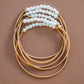 Boho Layered Spring Coil Guitar String Bracelet Set