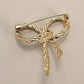 Gold Rope Bow Knot Brooch