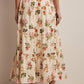 Floral Tiered Cotton Maxi Skirt
