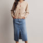 Heart Button Cream Knit Cardigan