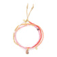Love/Rhodocrosite/Gold Wrap Bracelet/Necklace