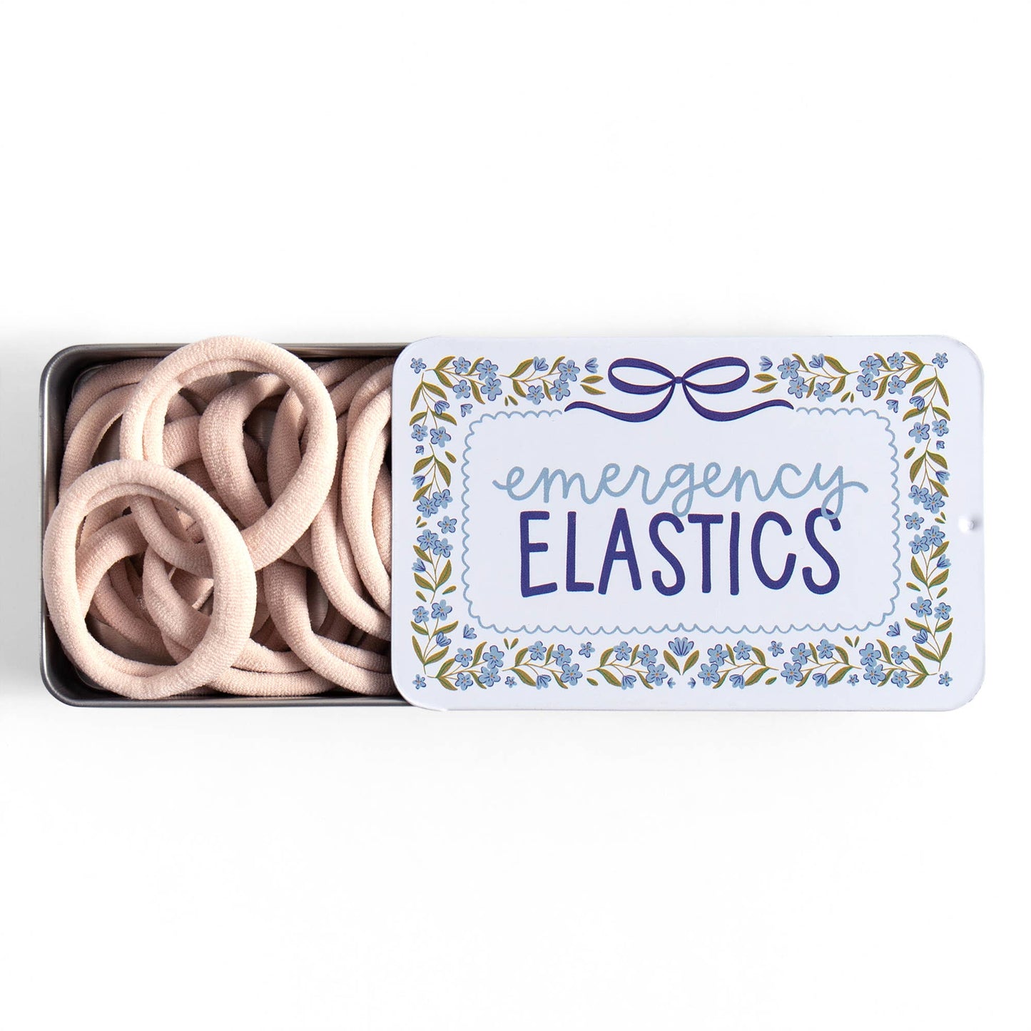 Emergency Elastics Travel Tin with 20 Hair Ties