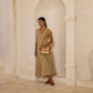 Brown Rattan Clutch with Leather Trim & Crossbody