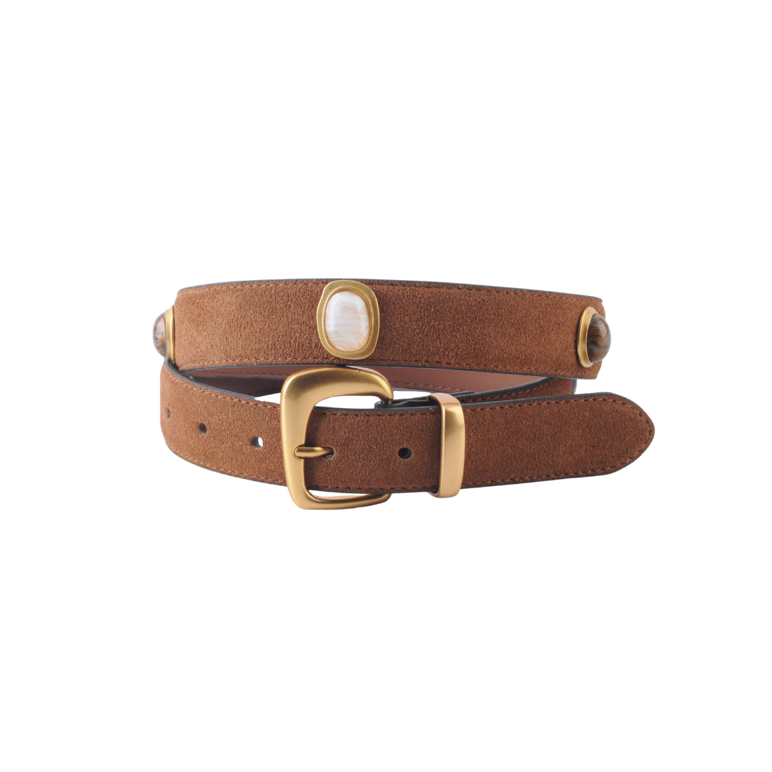 Suede Gemstone Belt