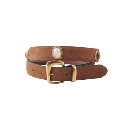 Suede Gemstone Belt