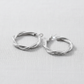 Silver Needle Hoop Earrings