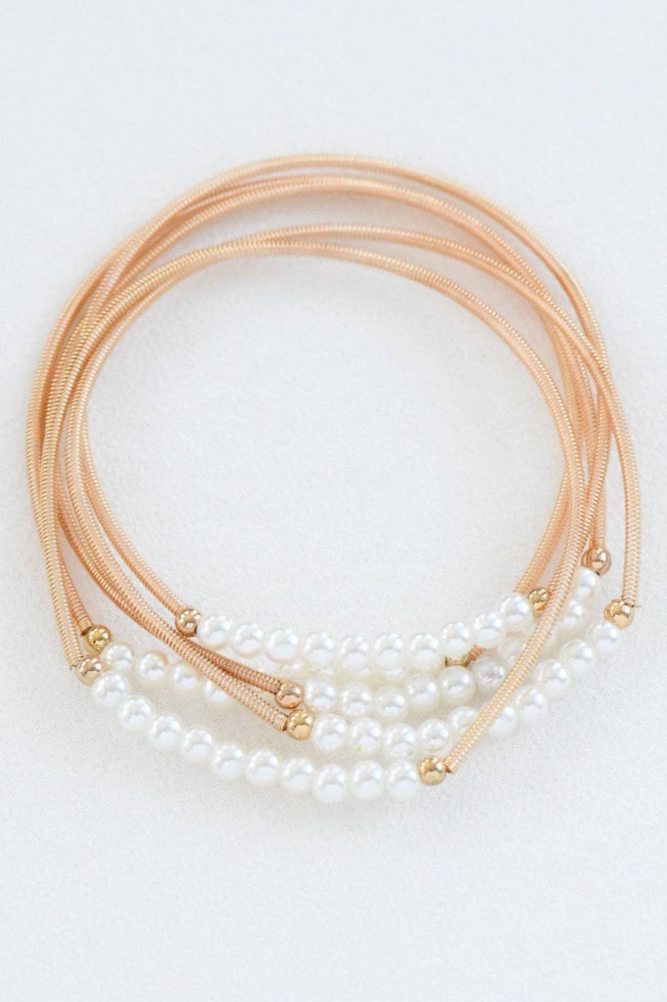 Boho Layered Spring Coil Guitar String Bracelet Set