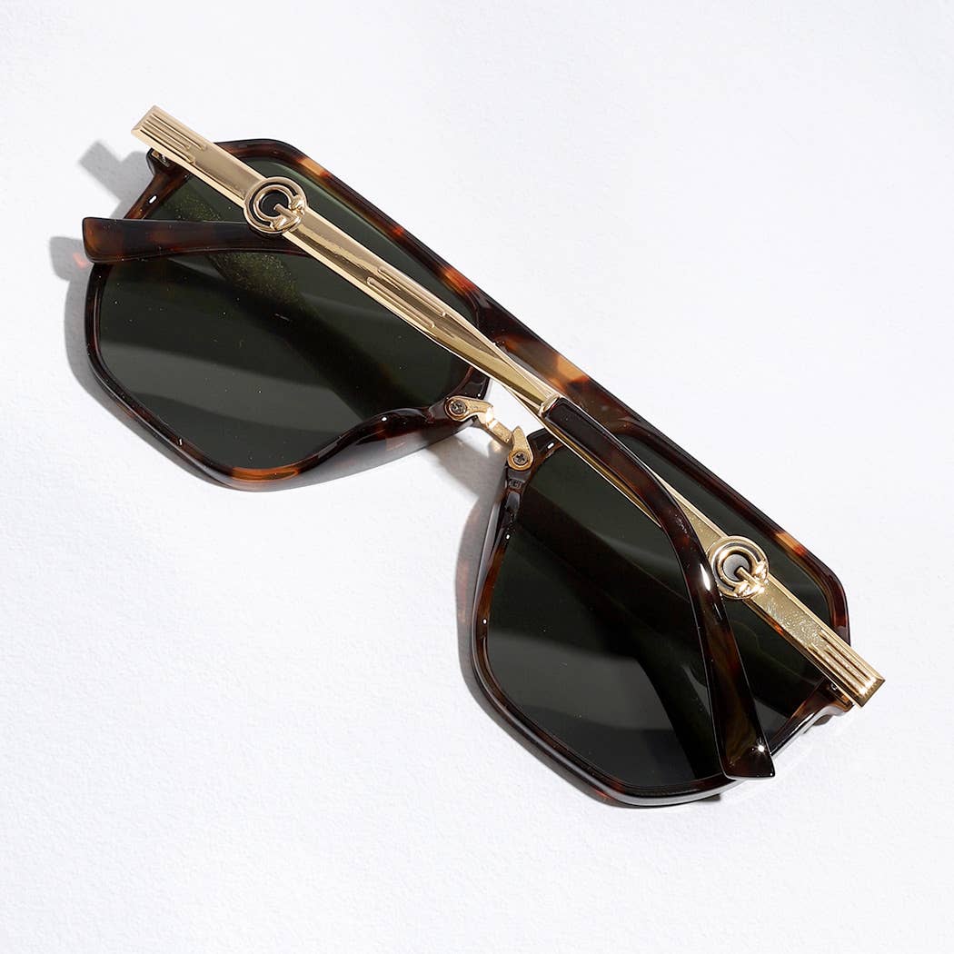 Geometric Shape Thin Frame Sunglasses